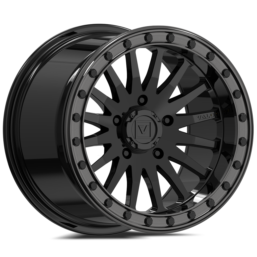 Photo of V06 Beadlock UTV Wheel Gloss Black by Valor Offroad - Premium UTV Wheel for UTVs / Side by Sides
