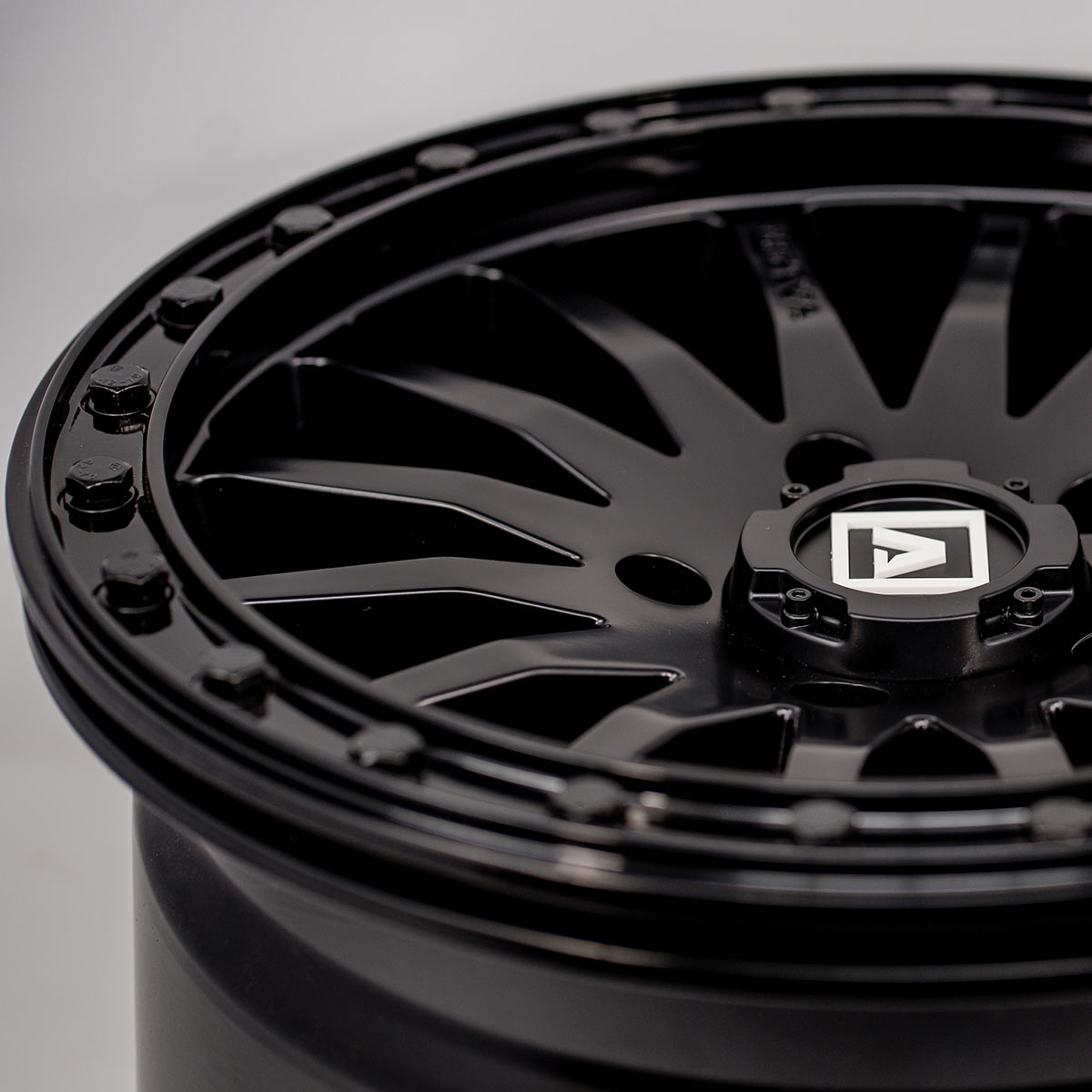 Photo of V06 Beadlock UTV Wheel Satin Black by Valor Offroad - Premium UTV Wheel for UTVs / Side by Sides