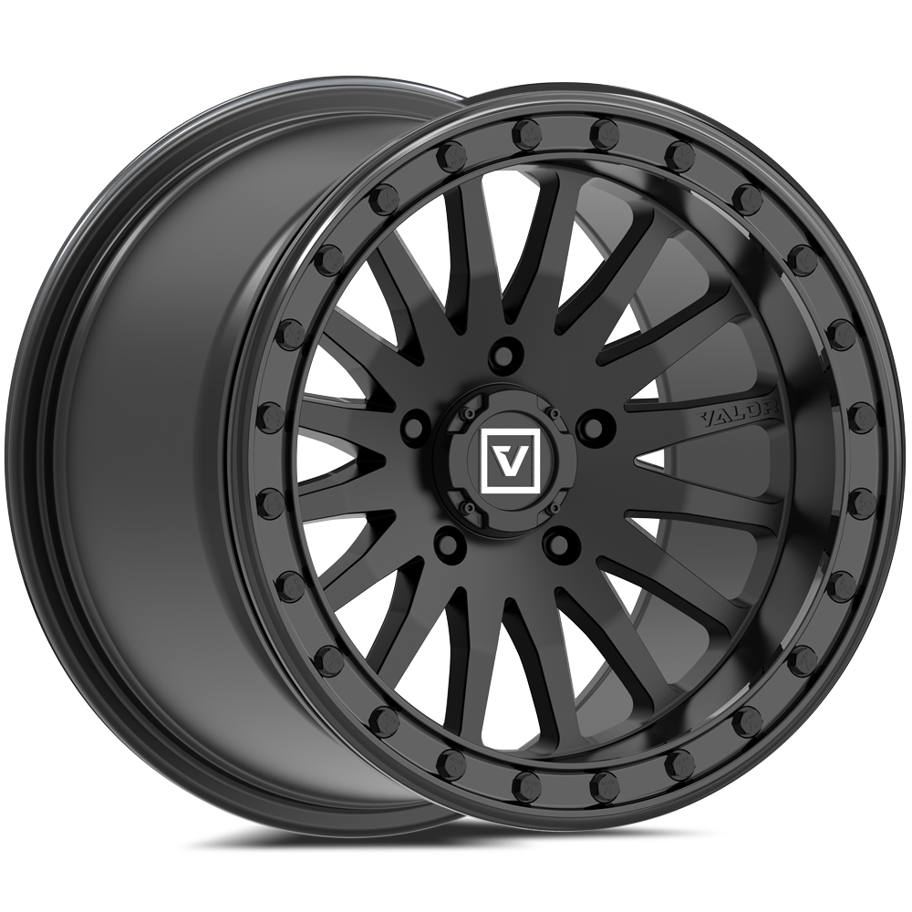 Photo of V06 Beadlock UTV Wheel Satin Black by Valor Offroad - Premium UTV Wheel for UTVs / Side by Sides