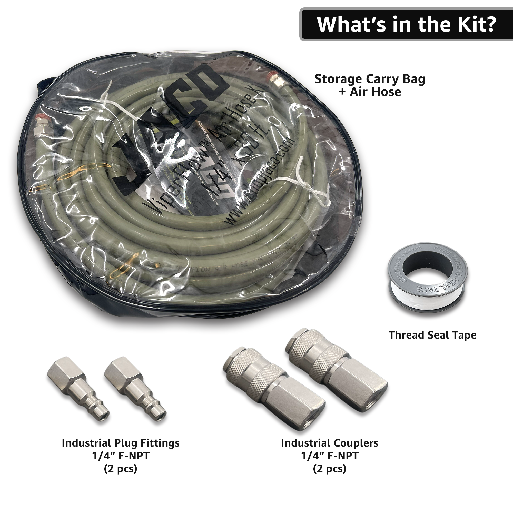 Photo of ViperFlow Poly Air Hose Kit - 1/4" x 30 ft. by JACO - Premium Tire Accessories for UTVs / Side by Sides