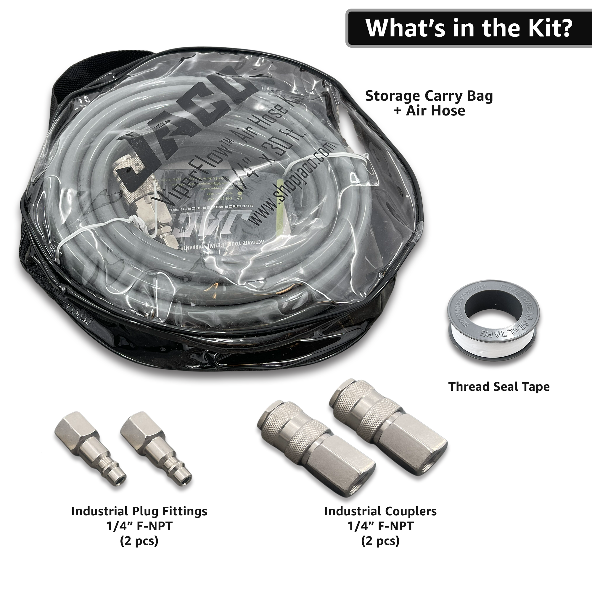 Photo of ViperFlow Poly Air Hose Kit - 1/4" x 30 ft. by JACO - Premium Tire Accessories for UTVs / Side by Sides