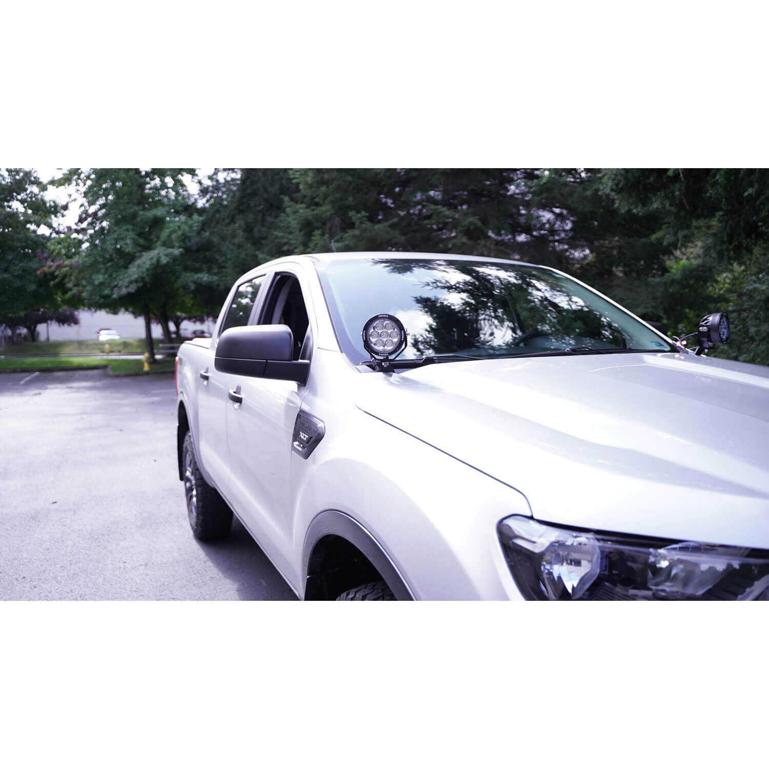 Photo of 2019+ Ford Ranger A-Pillar Mounts with 4.7" CG2 Cannons by Vision X Off-Road - Premium Vehicle Specific Kit for UTVs / Side by Sides