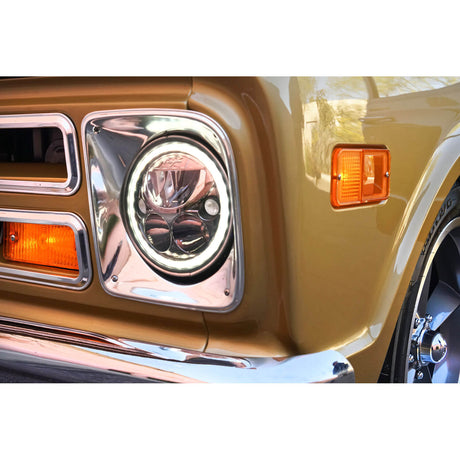 Photo of 5.75" VX Series LED Headlight Kit - Black Chrome | White Halo by Vision X Off-Road - Premium LED Headlight for UTVs / Side by Sides
