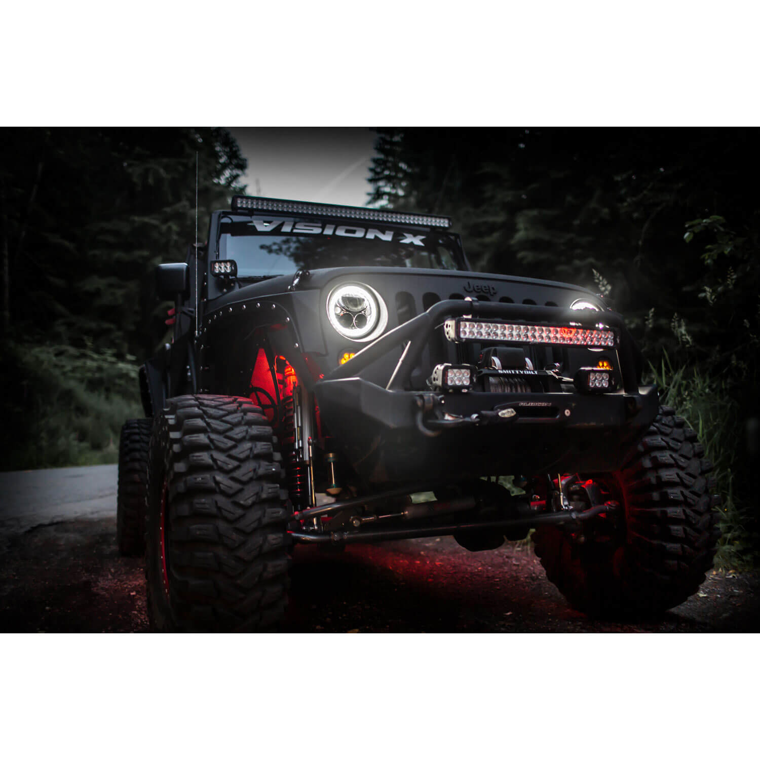 Photo of Single 7" Round VX Headlight (with Low-High-Halo) by Vision X Off-Road - Premium LED Headlight for UTVs / Side by Sides