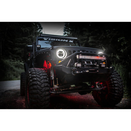 Photo of Single 7" Round VX Headlight (with Low-High-Halo) by Vision X Off-Road - Premium LED Headlight for UTVs / Side by Sides