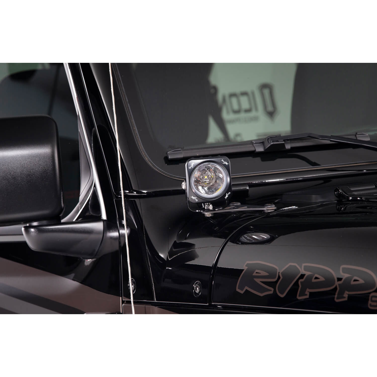Photo of 3" Square CG2 Single LED Light Cannon Kit by Vision X Off-Road - Premium LED Driving Light for UTVs / Side by Sides