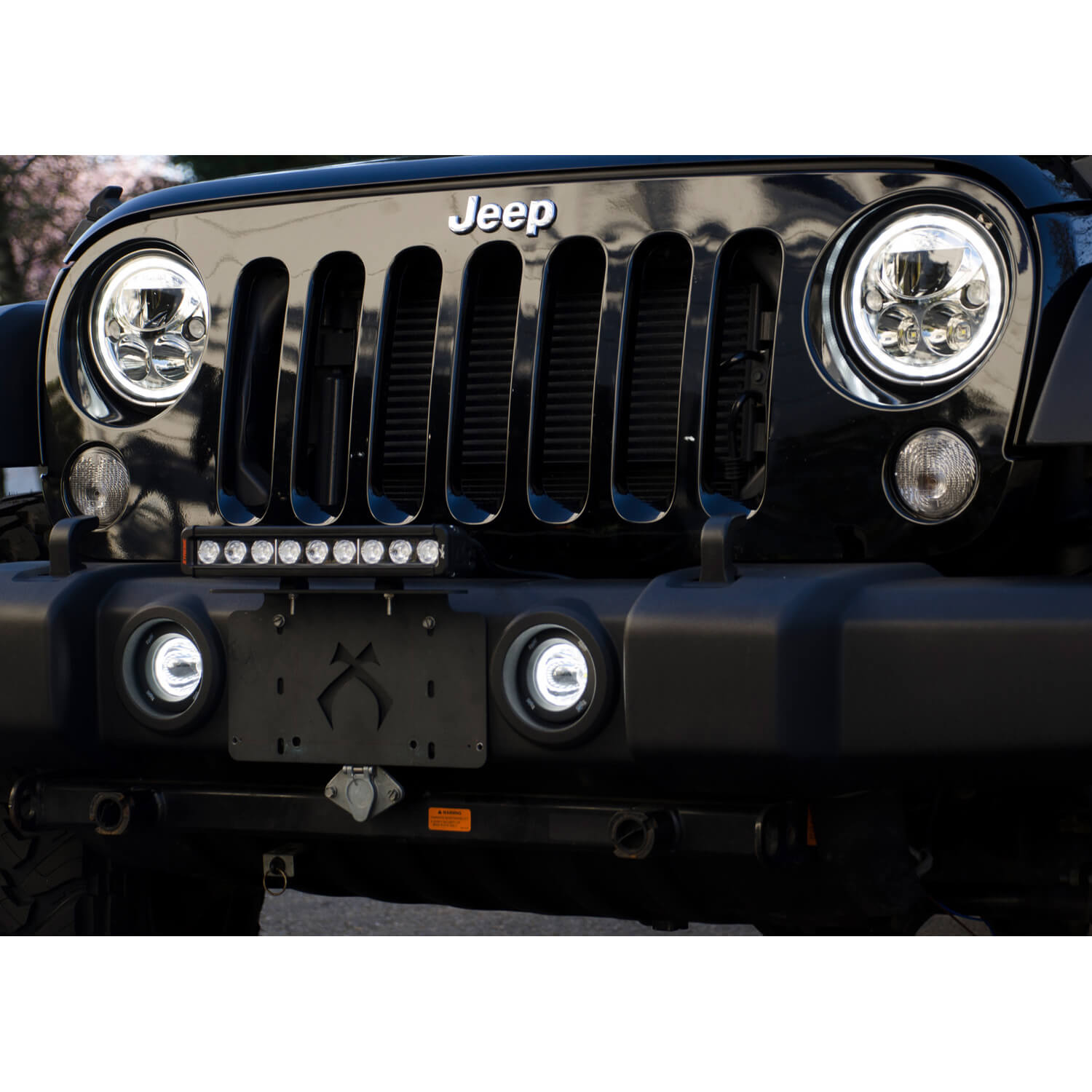 Photo of 3.7" Optimus Round 15º Beam with Amber Halo LED Light Kit by Vision X Off-Road - Premium LED Driving Light for UTVs / Side by Sides