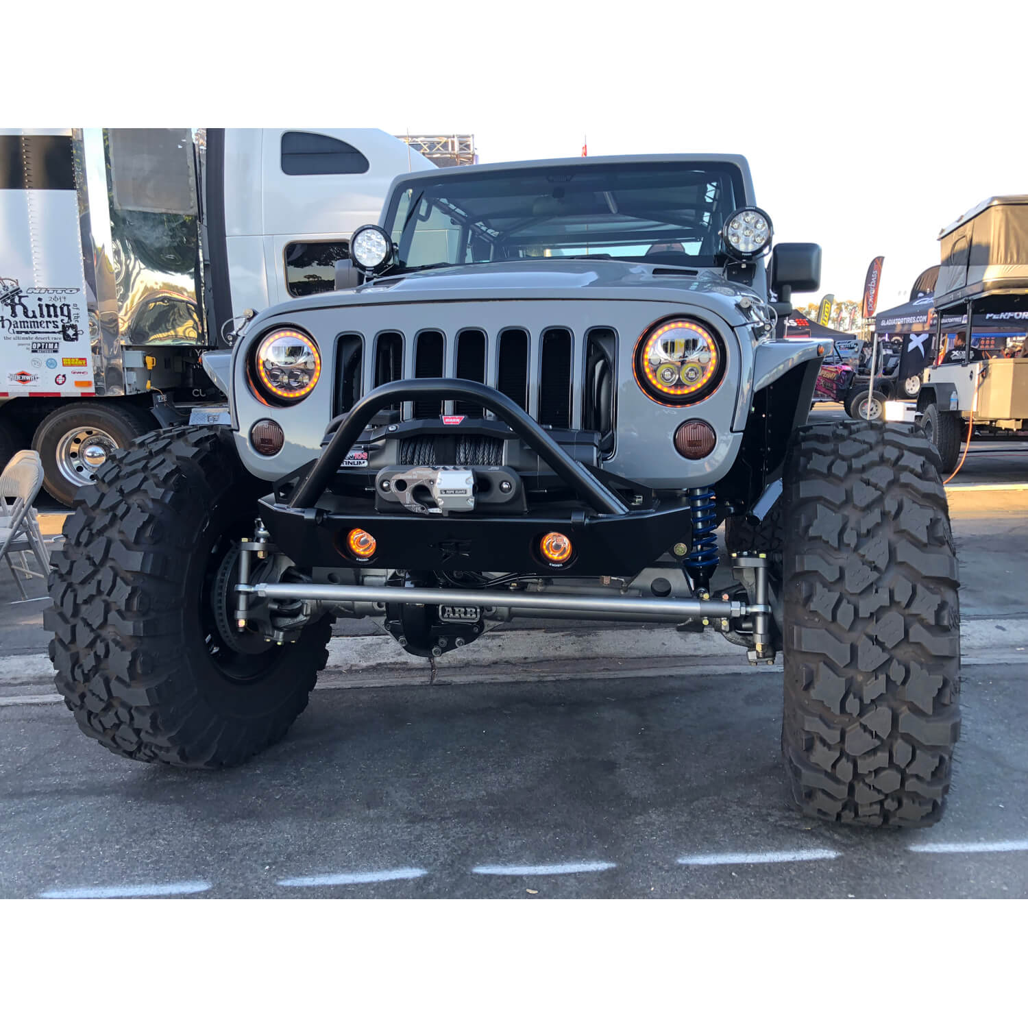 Photo of 3.7" Optimus Round 15º Beam with White Halo LED Light Kit by Vision X Off-Road - Premium LED Driving Light for UTVs / Side by Sides