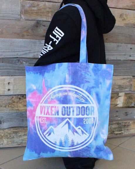 Photo of Vixen Outdoor Tie Dye Canvas Tote - Candy by OFF-ROAD VIXENS CLOTHING CO. - Premium Apparel & Accessories for UTVs / Side by Sides