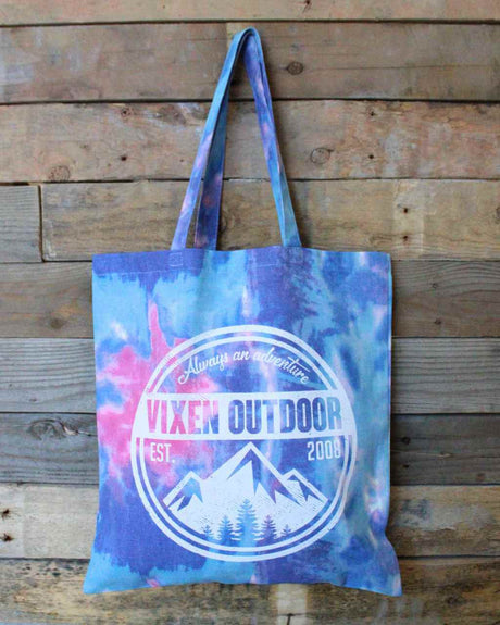 Photo of Vixen Outdoor Tie Dye Canvas Tote - Candy by OFF-ROAD VIXENS CLOTHING CO. - Premium Apparel & Accessories for UTVs / Side by Sides