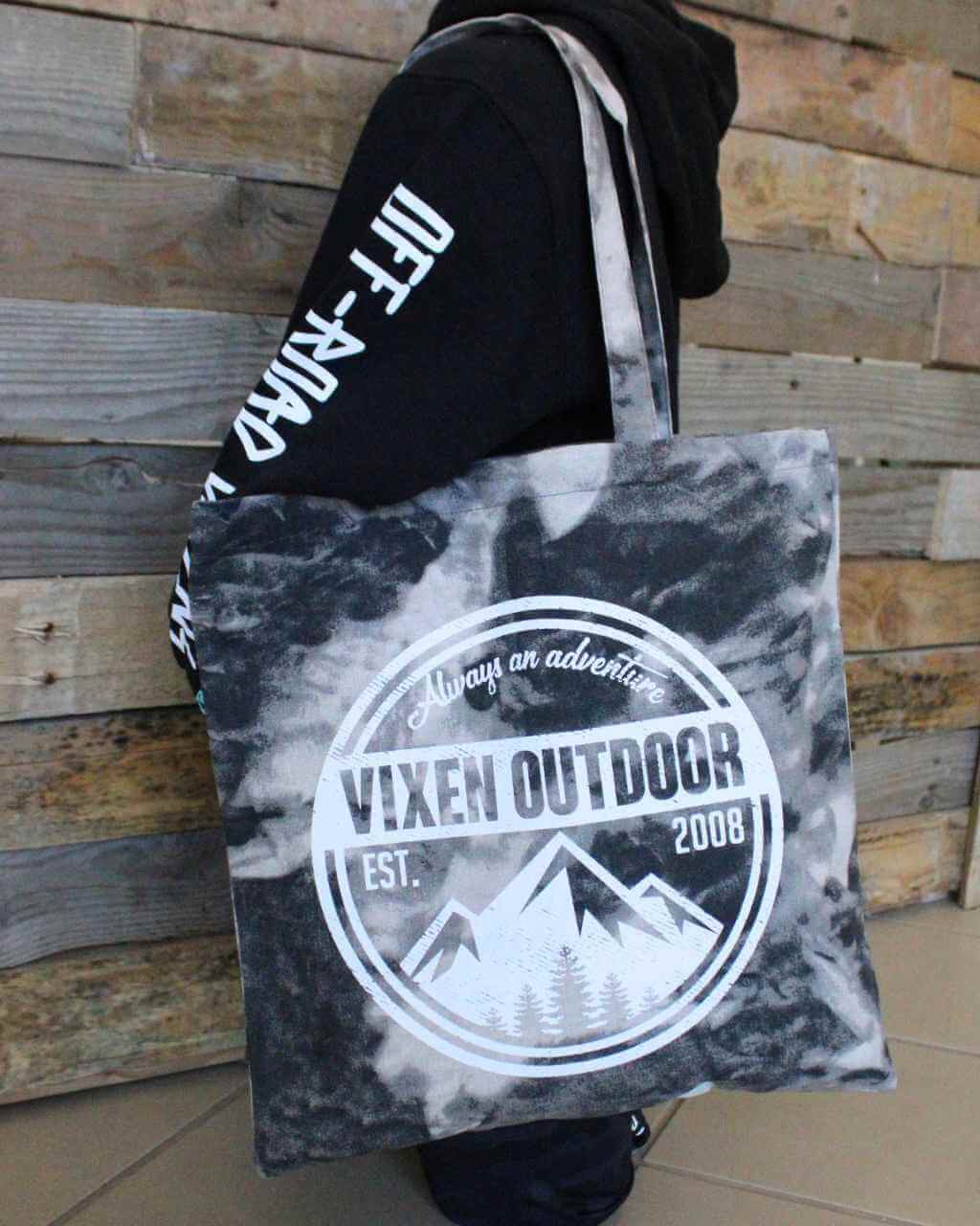 Photo of Vixen Outdoor Tie Dye Canvas Tote - Smoke by OFF-ROAD VIXENS CLOTHING CO. - Premium Accessories for UTVs / Side by Sides