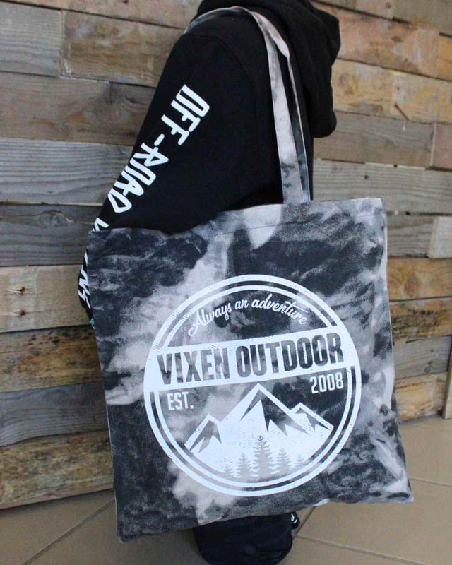 Photo of Vixen Outdoor Tie Dye Canvas Tote - Smoke by OFF-ROAD VIXENS CLOTHING CO. - Premium Accessories for UTVs / Side by Sides