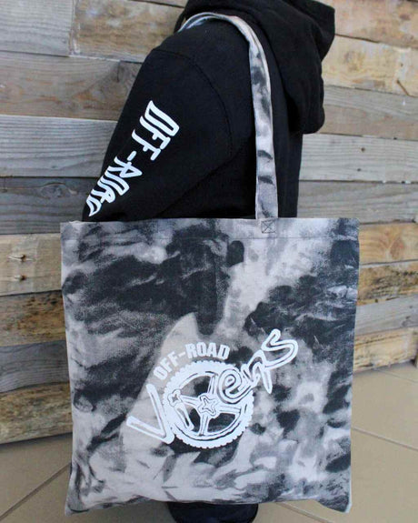Photo of Vixen Outdoor Tie Dye Canvas Tote - Smoke by OFF-ROAD VIXENS CLOTHING CO. - Premium Apparel & Accessories for UTVs / Side by Sides