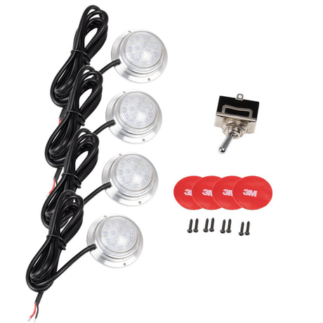Photo of VX LED Rock Light 4 Pod Kit by Vision X Off-Road - Premium Vehicle Accent Light for UTVs / Side by Sides