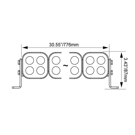 Photo of 30" Unite Modular LED Light Bar - Preconfigured by Vision X Off-Road - Premium Light Bars for UTVs / Side by Sides