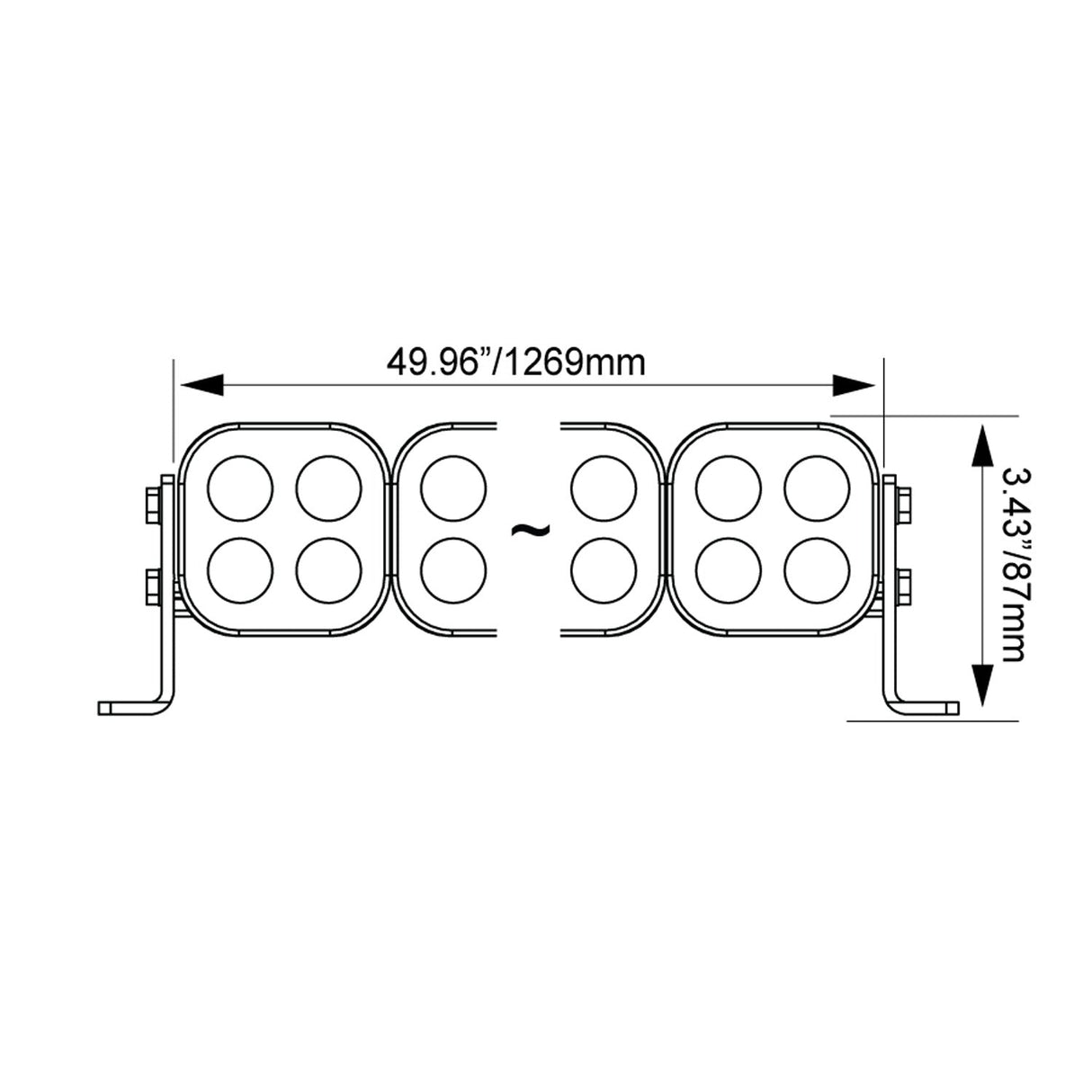 Photo of 50" Unite Modular LED Light Bar - Preconfigured by Vision X Off-Road - Premium LED Light Bar for UTVs / Side by Sides