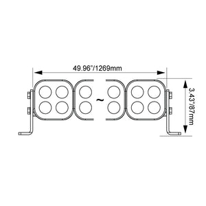 Photo of 50" Unite Modular LED Light Bar - Preconfigured by Vision X Off-Road - Premium LED Light Bar for UTVs / Side by Sides