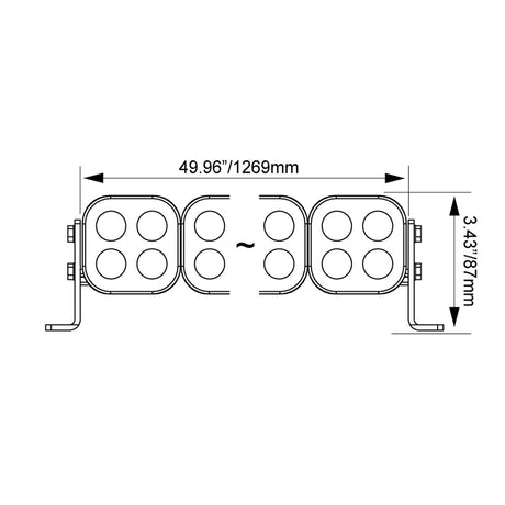Photo of 50" Unite Modular LED Light Bar - Preconfigured by Vision X Off-Road - Premium LED Light Bar for UTVs / Side by Sides