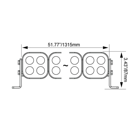 Photo of 50" Curved Unite Modular LED Light Bar - Preconfigured by Vision X Off-Road - Premium Light Pods for UTVs / Side by Sides