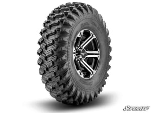 SuperATV Standard XT Warrior Tires 32x10x14 on 14x7 Bandit H-Series Machined Finish Wheels 4/156 Pattern