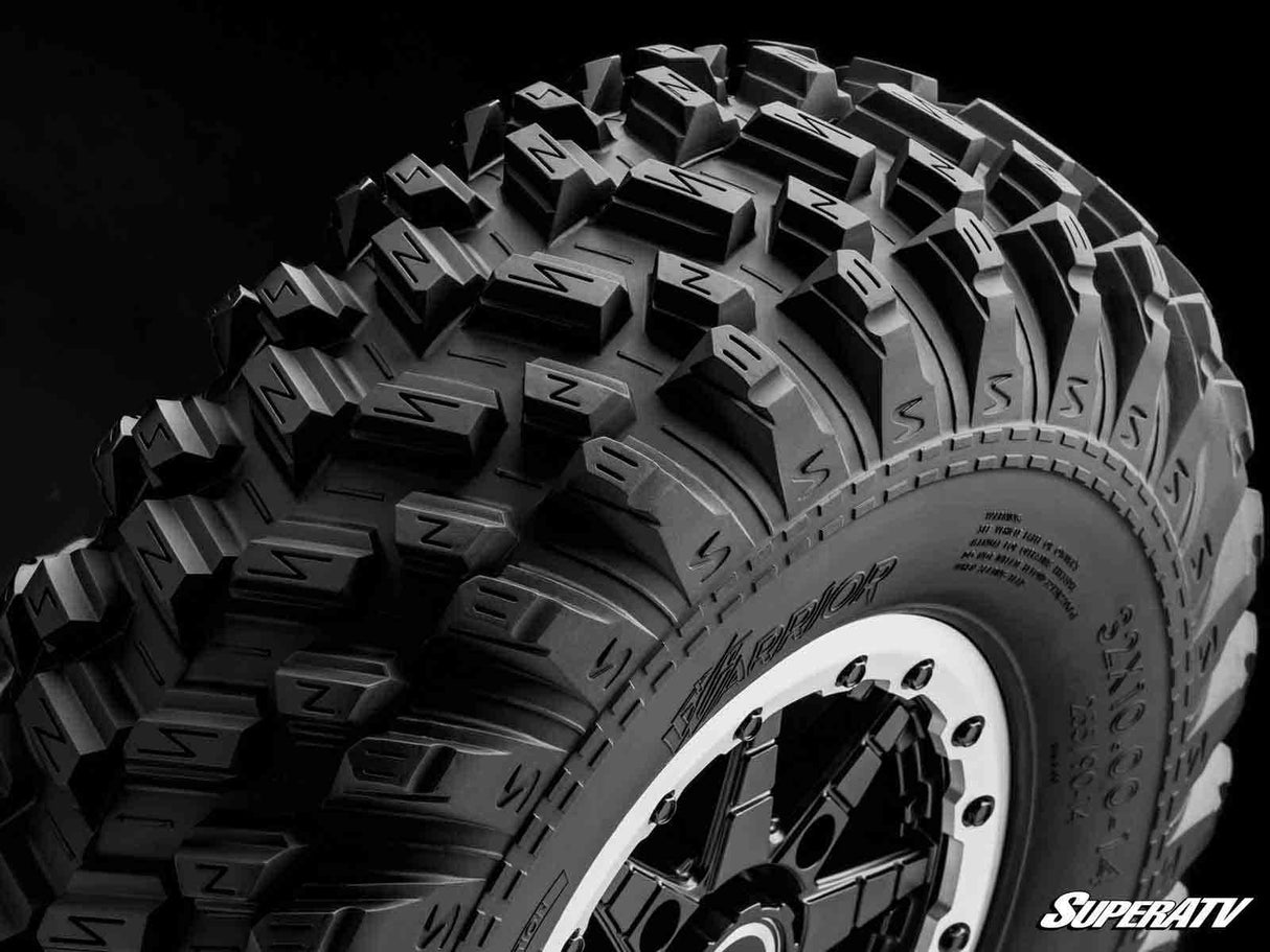 SuperATV Standard XT Warrior Tires 32x10x14 on 14x7 Bandit H-Series Machined Finish Wheels 4/156 Pattern