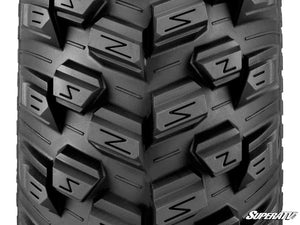SuperATV Standard XT Warrior Tires 32x10x14 on 14x7 Bandit H-Series Machined Finish Wheels 4/156 Pattern