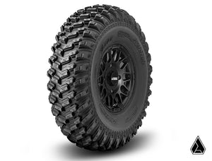 SuperATV Standard XT Warrior Tires 35x10x15 on 15x7 Assault Industries Hellfire Satin Black Wheels 4/136 Pattern