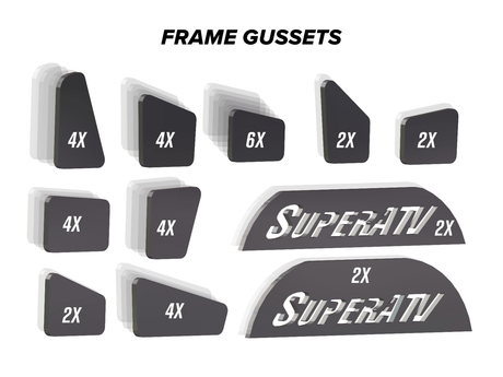Photo of SuperATV Can-Am Defender Weld-In Gusset Kit by SuperATV - Premium Gusset Kits & Accessories for UTVs / Side by Sides