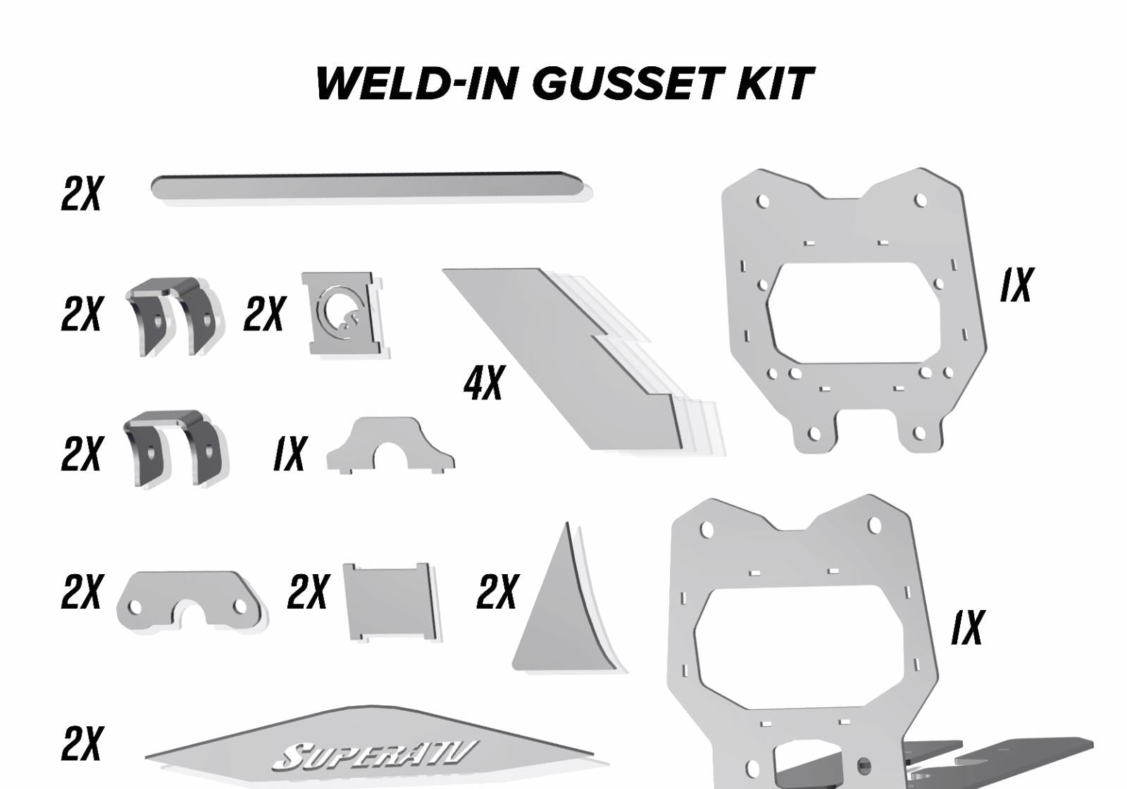 Can-Am Maverick X3 Weld-In Gusset Kit