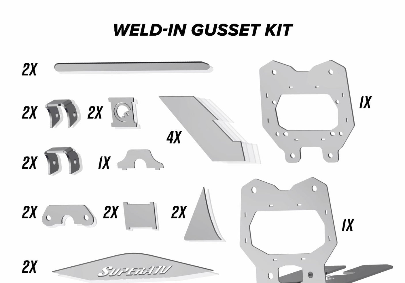 Can-Am Maverick X3 Weld-In Gusset Kit