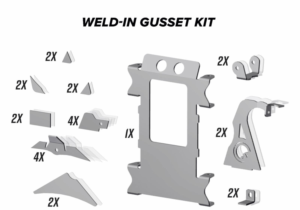 Polaris RZR XP 1000 Weld-In Gusset Kit