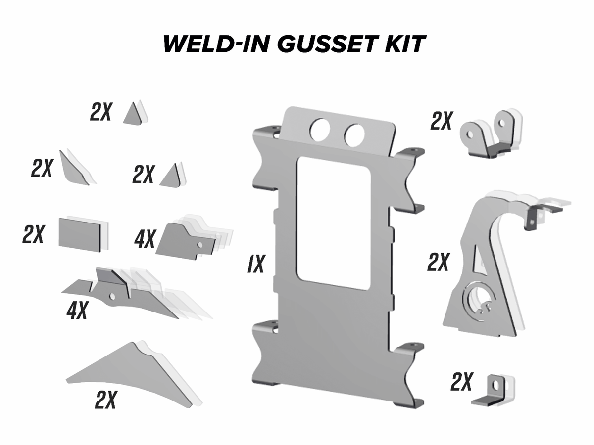 Photo of SuperATV Polaris RZR XP Turbo Weld-In Gusset Kit by SuperATV - Premium Gusset Kits & Accessories for UTVs / Side by Sides