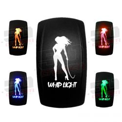 Photo of "Whip Light" Waterproof Rocker Switch by 50 Caliber Racing - Premium Rocker Switches for UTVs / Side by Sides
