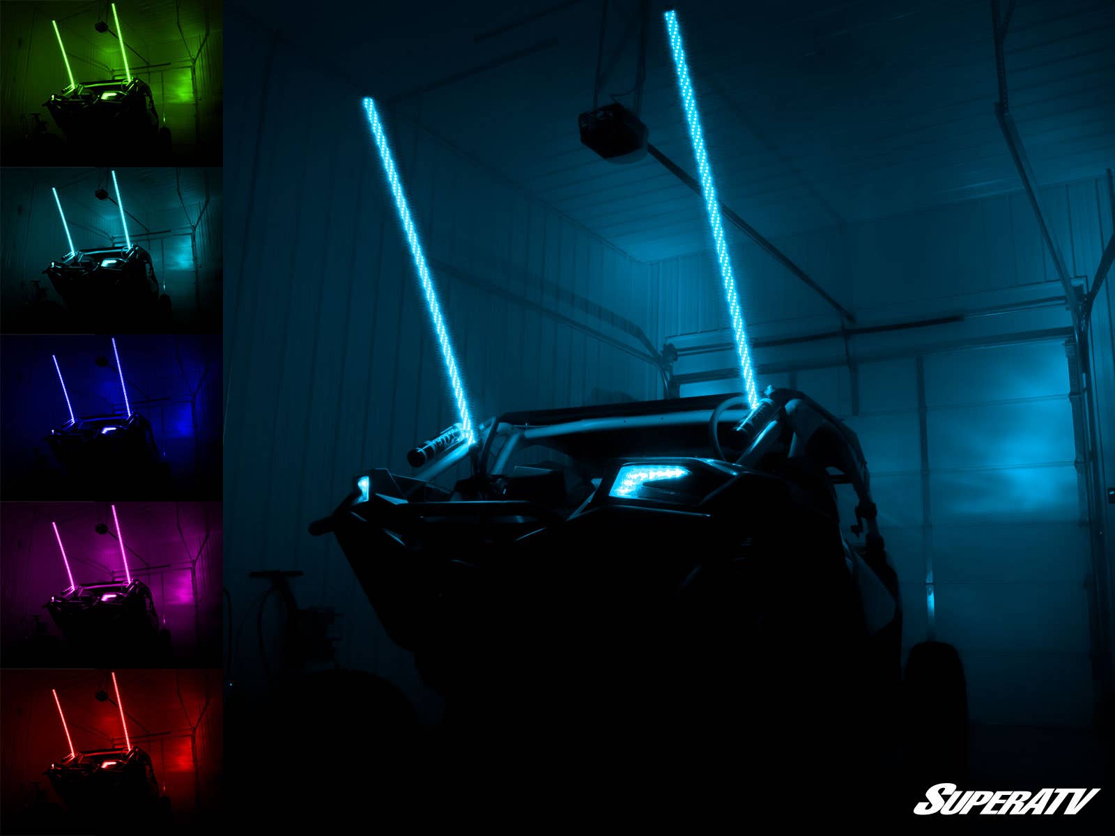 Photo of SuperATV 5' RGB LED Whip Lights by SuperATV - Premium LED Light Whips & Rock Lights for UTVs / Side by Sides