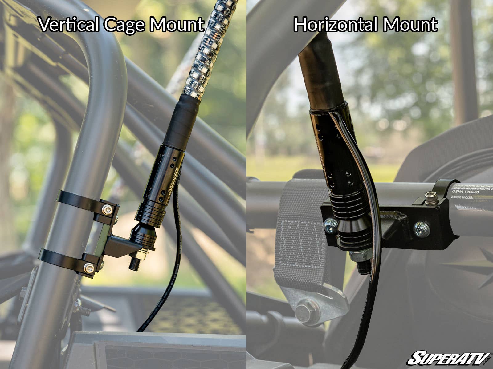 Photo of SuperATV Whip Light Mounting Brackets by SuperATV - Premium Mounts for UTVs / Side by Sides
