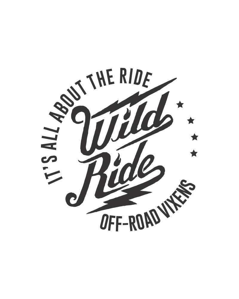 Photo of Wild Ride Decal 6" x 6" by OFF-ROAD VIXENS CLOTHING CO. - Premium Apparel & Accessories for UTVs / Side by Sides