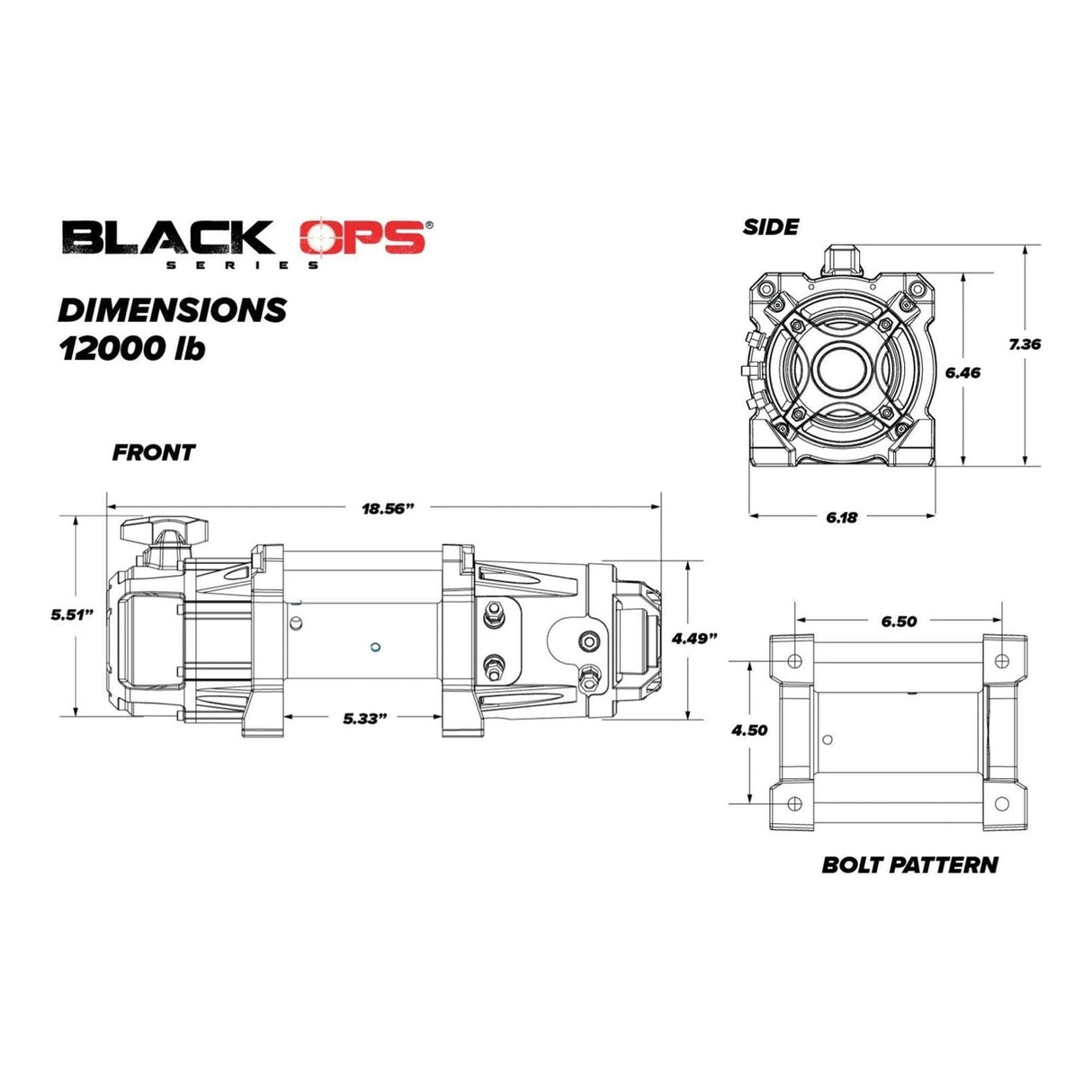 12,000 LB. Winch with Wireless Remote & Synthetic Rope