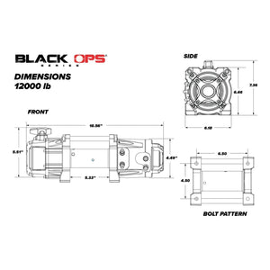 12,000 LB. Winch with Wireless Remote & Synthetic Rope