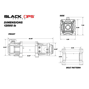 12,000 LB. Winch with Wireless Remote & Synthetic Rope