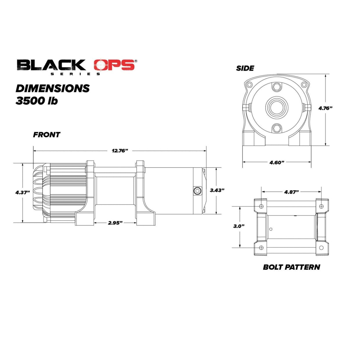 3500 LB. Winch with Wireless Remote & Synthetic Rope