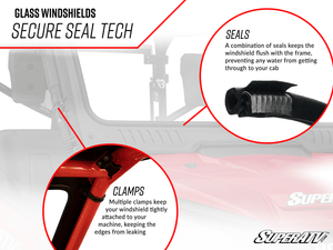 SuperATV Polaris Ranger XP 1000 Glass Windshield