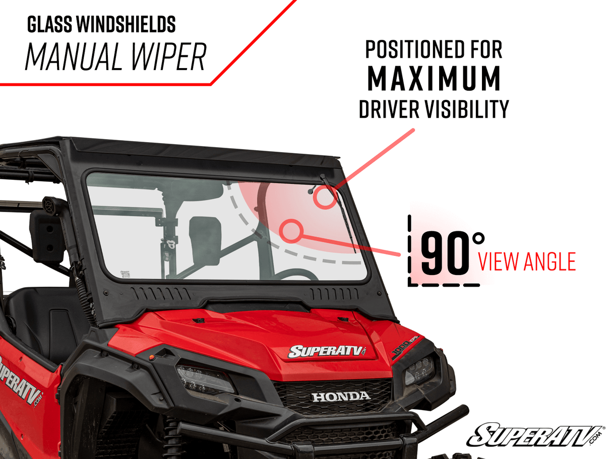 SuperATV Honda Pioneer 1000 Glass Windshield
