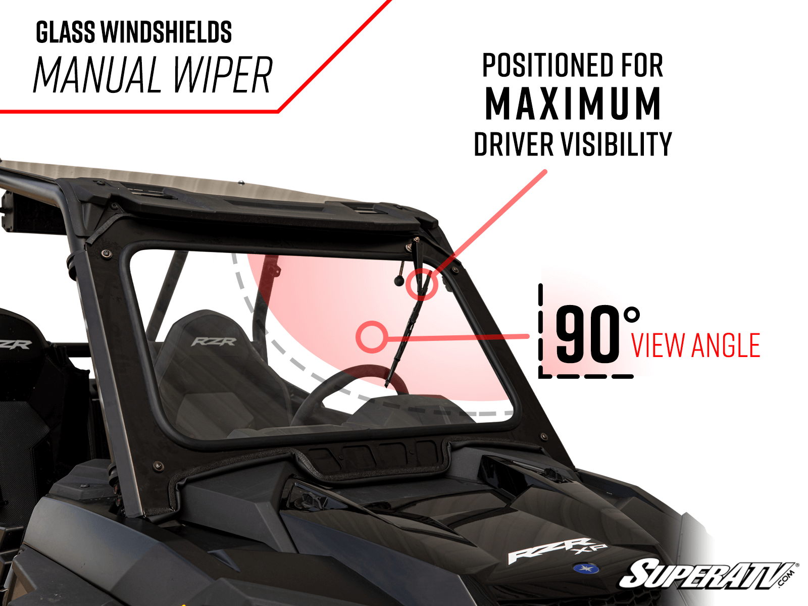 Polaris RZR XP Turbo Glass Windshield