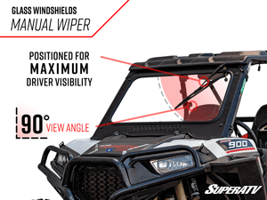 SuperATV Polaris RZR S 1000 Glass Windshield