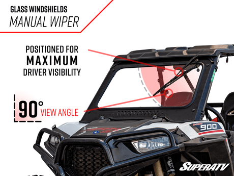 Photo of SuperATV Polaris RZR Trail S 900 Glass Windshield by SuperATV - Premium Windshields for UTVs / Side by Sides