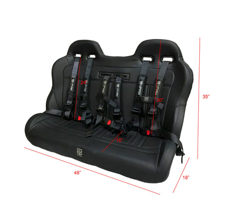 Photo of Wolverine RMAX 4 Compact Rear Bench Seat (2025+) by UTV Mountain Accessories - Premium Bench Seat for UTVs / Side by Sides