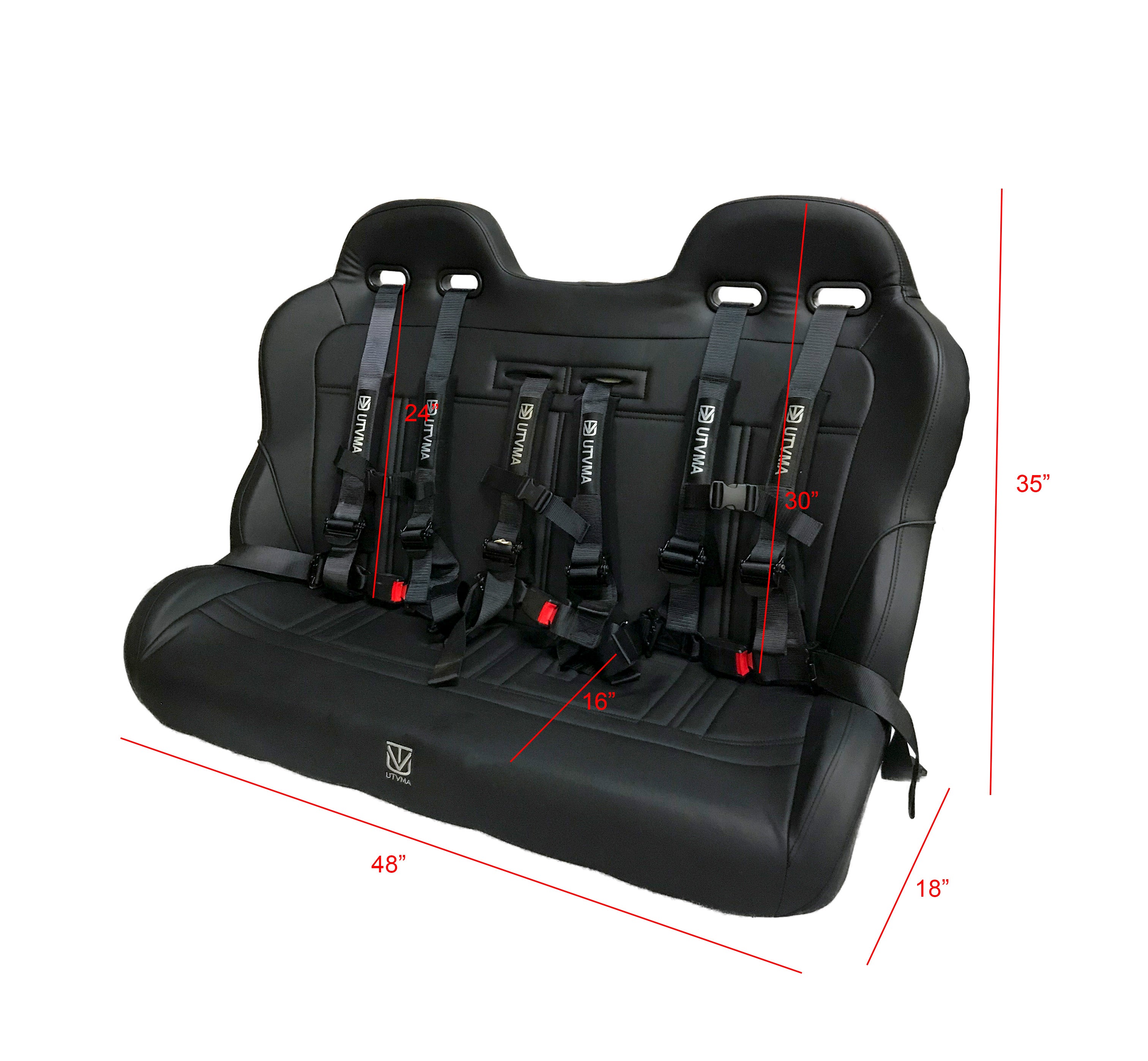 Photo of Teryx 4 Rear Bench Seat (2012-2025) W Harnesses by UTV Mountain Accessories - Premium Bench Seat for UTVs / Side by Sides