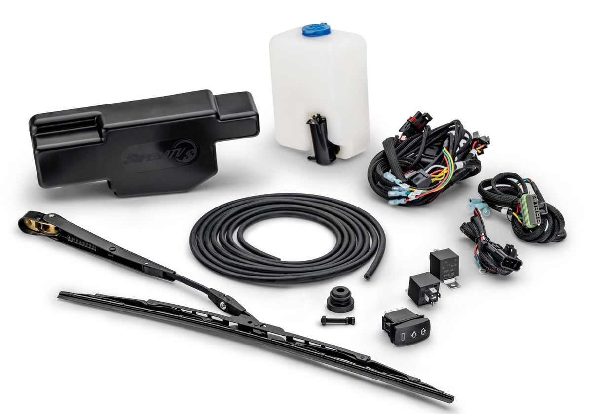 Electric UTV Windshield Wiper Kit for SuperATV MaxDrive Power Flip Glass Windshields
