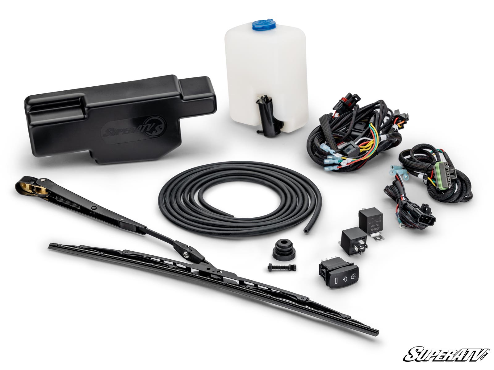 Photo of SuperATV Electric UTV Windshield Wiper Kit for SuperATV MaxDrive Power Flip Glass Windshields by SuperATV - Premium for UTVs / Side by Sides
