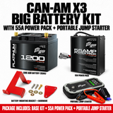 CAN-AM X3 BIG BATTERY KIT with 55A POWER PACK, PORTABLE JUMP STARTER; 55Ah battery, mounting bracket and hardware included